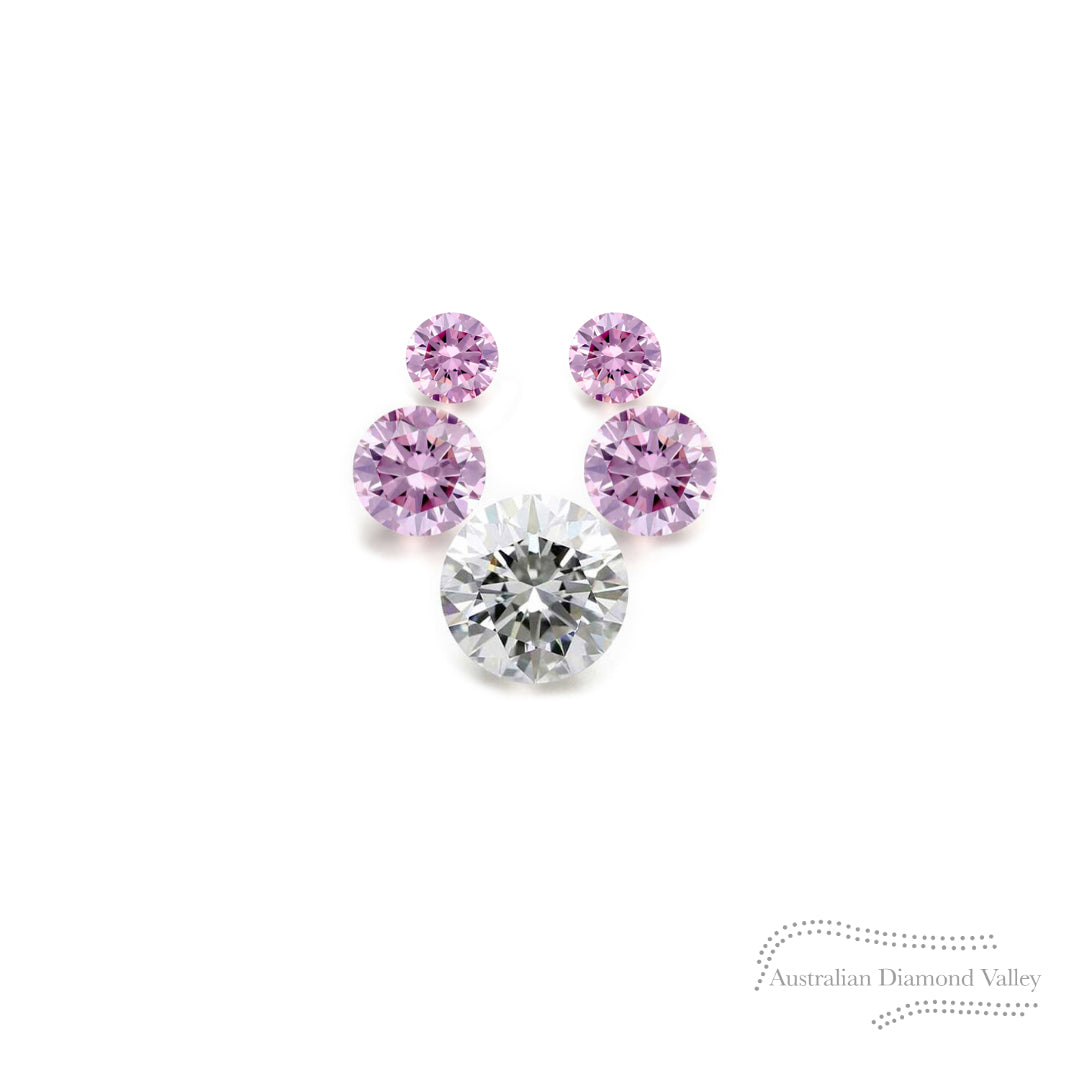 LNY 2021 Year of the Ox .06ct Authentic Australian Pink Argyle Origin Diamond - 5P