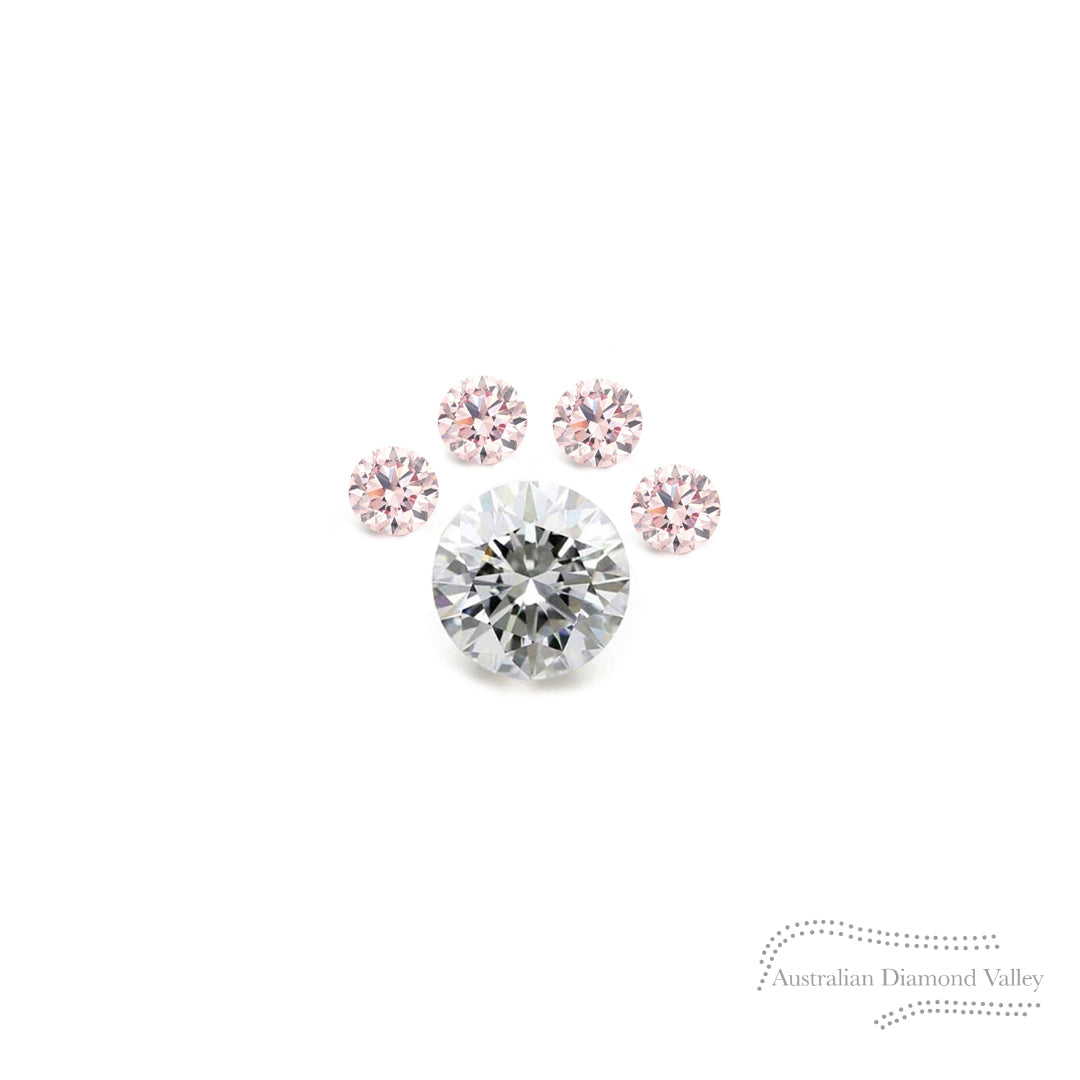 LNY 2022 Year of the Tiger Paw .06ct Authentic Australian Pink Argyle Origin Diamond - 8P