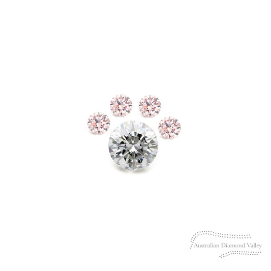 LNY 2022 Year of the Tiger Paw .06ct Authentic Australian Pink Argyle Origin Diamond - 8P