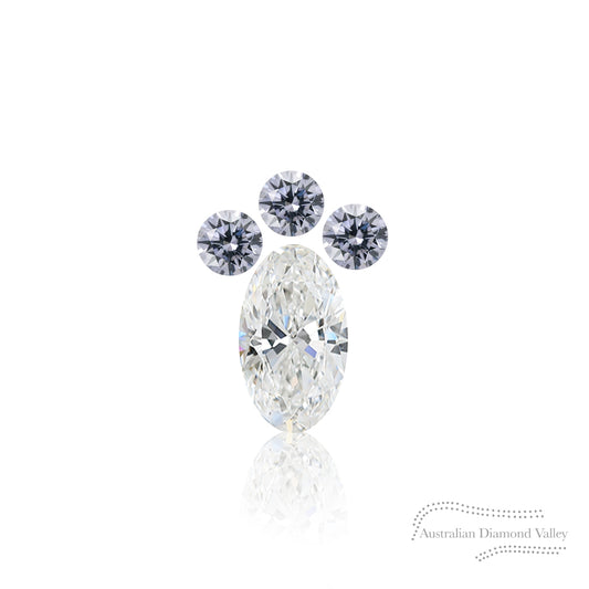 LNY 2023 Year of the Rabbit Foot .065ct Authentic Australian Blue Argyle Origin Diamond - BL2