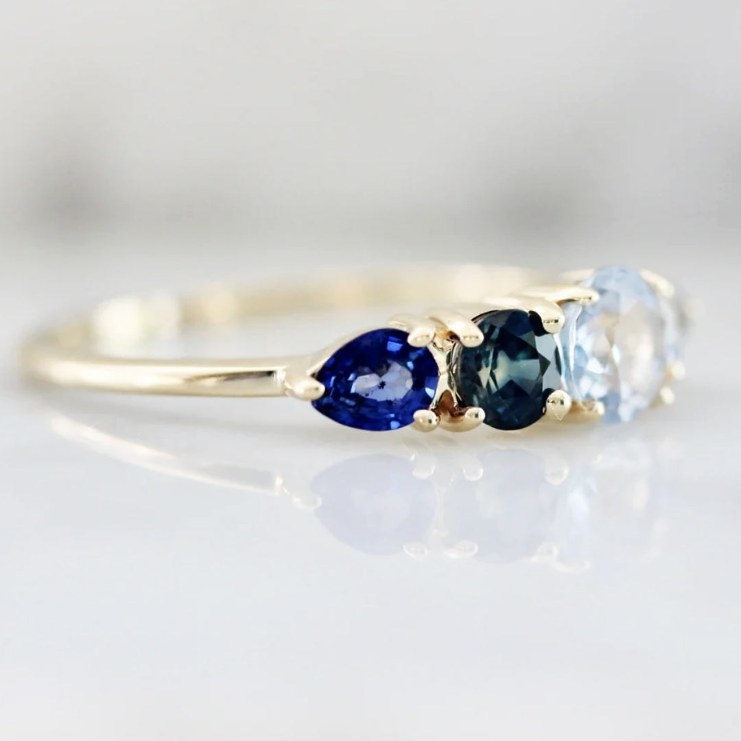 0.28ct Australian Teal Parti Sapphire Pear Cut