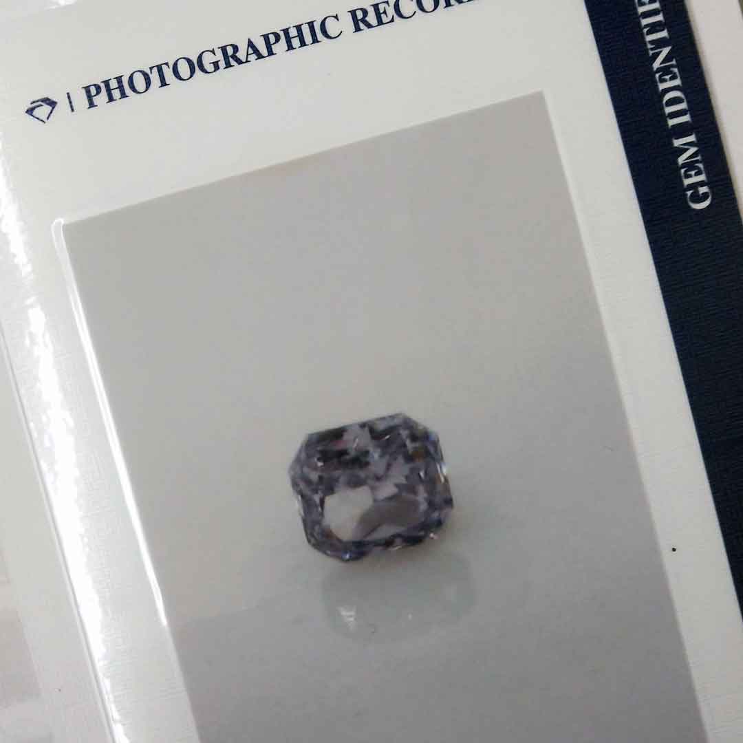 0.05ct Authentic Australian Blue Argyle Origin Radiant Cut Diamond - BL3 (24/27)