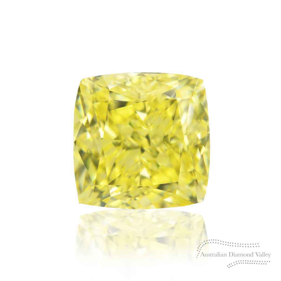 0.54ct Authentic Australian Yellow Cushion Cut Diamond of Argyle Origin - NFY
