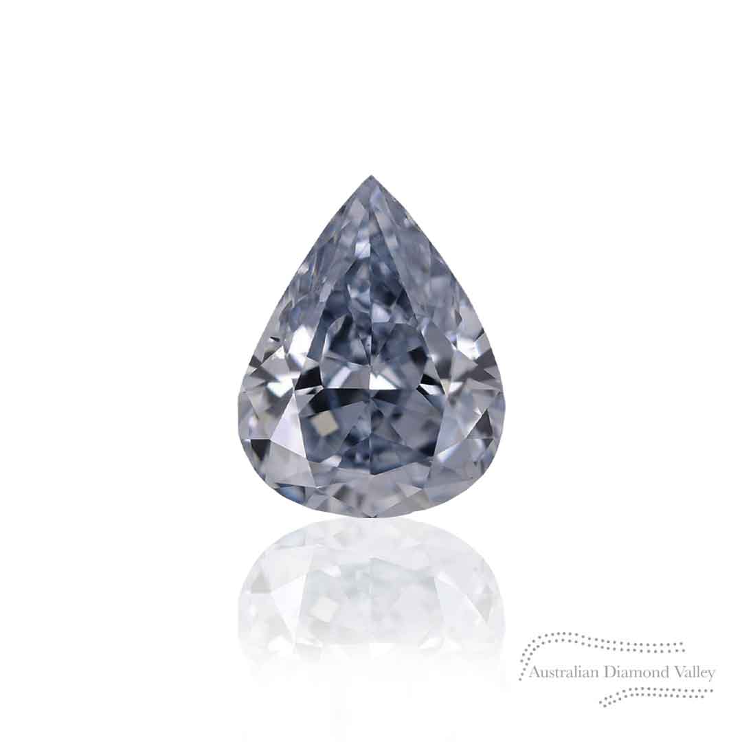 0.08ct Authentic Australian Blue Pear Cut Diamond of Argyle Origin - BL3 (27/27)