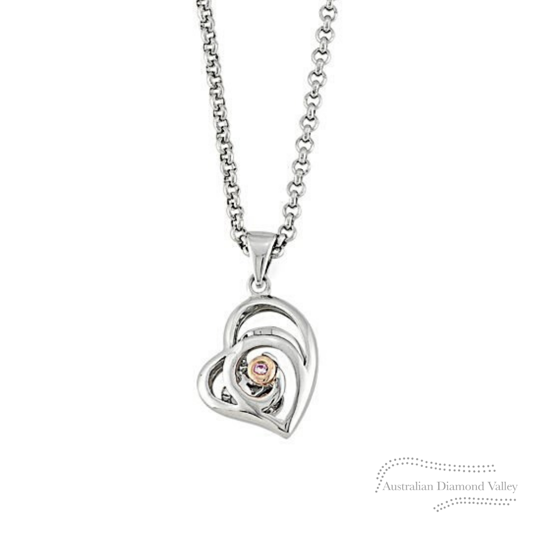Hartley Pink Diamond Silver Necklace