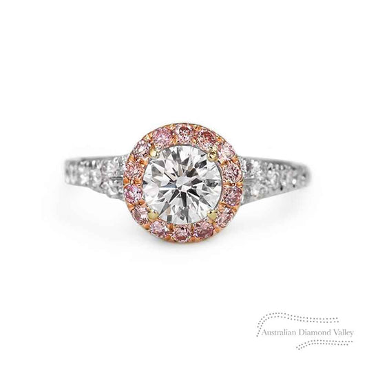 Cathedral Pink Diamond Argyle Australian Ring - 6P