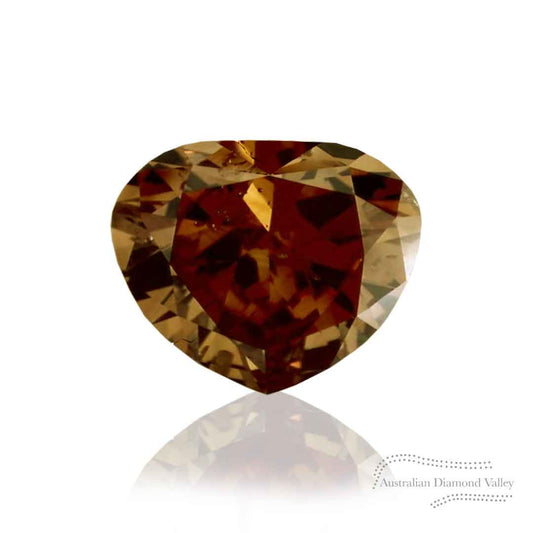 1.52ct Authentic Australian Champagne Heart Diamond of Argyle Origin - C6