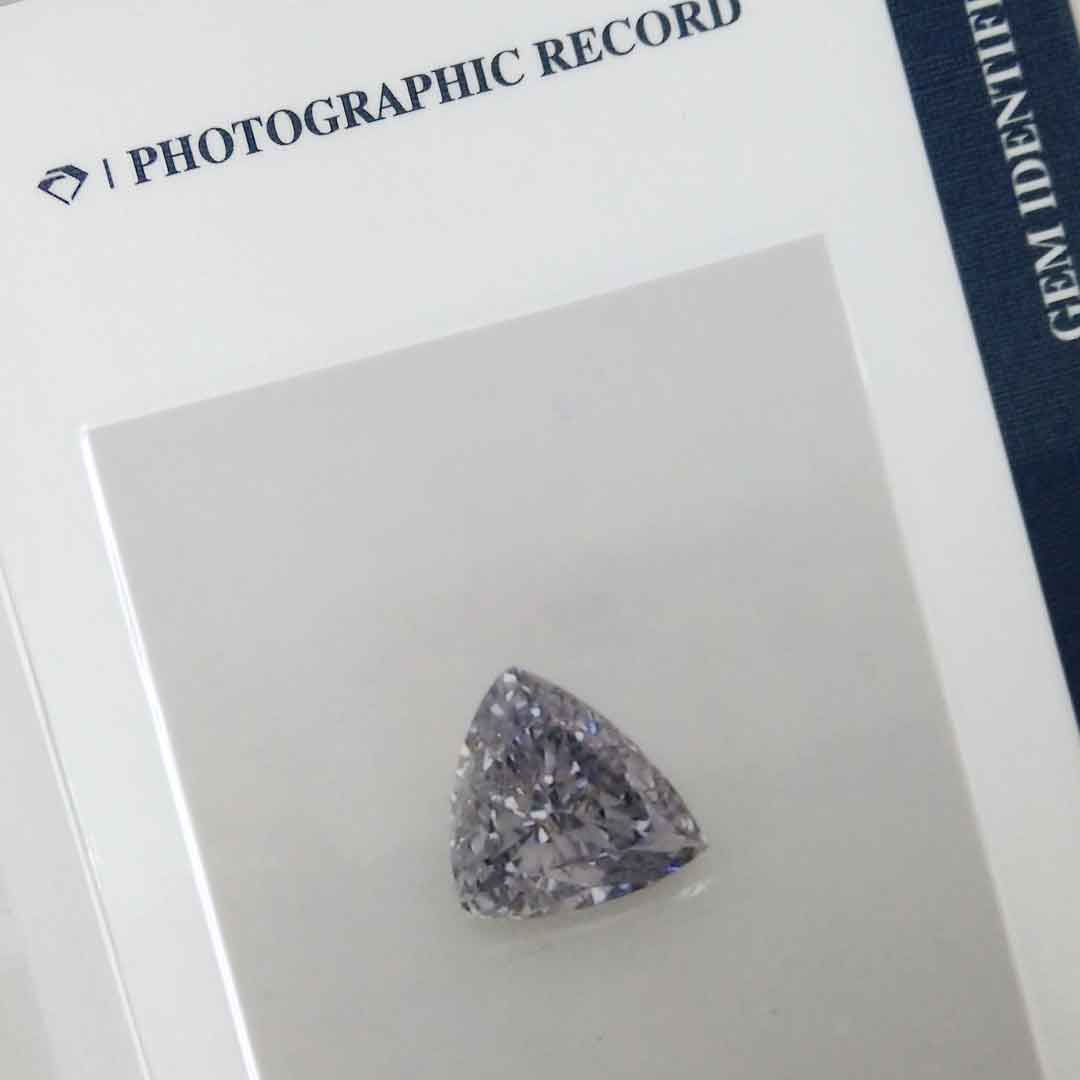 0.06ct Authentic Australian Blue Trilliant Cut Diamond of Argyle Origin - BL2 (22/27)