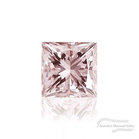 0.11ct Authentic Australian Pink Princess Cut Diamond of Argyle Origin - 8PR