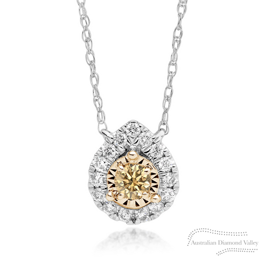 Champagne Rain Drop Necklace