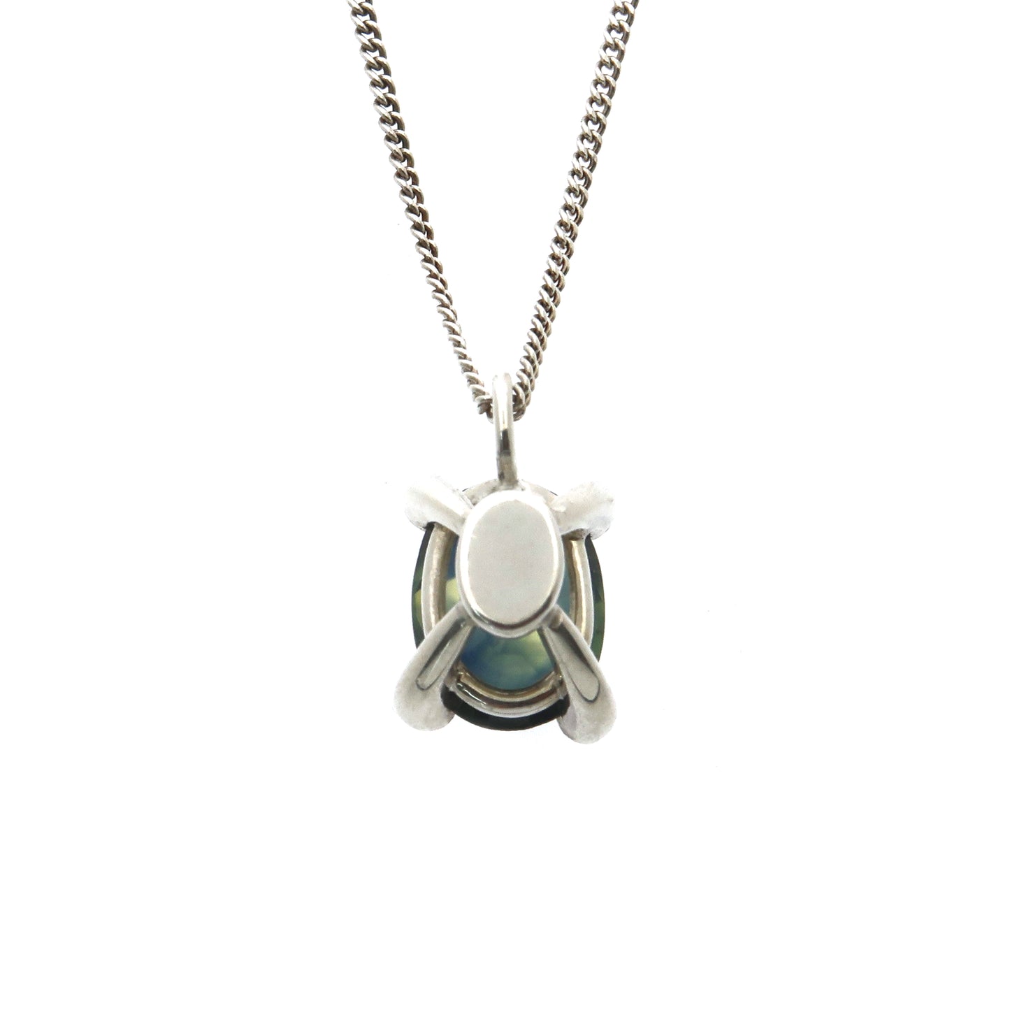 Delilah Australian Sapphire Diamonds Silver Necklace
