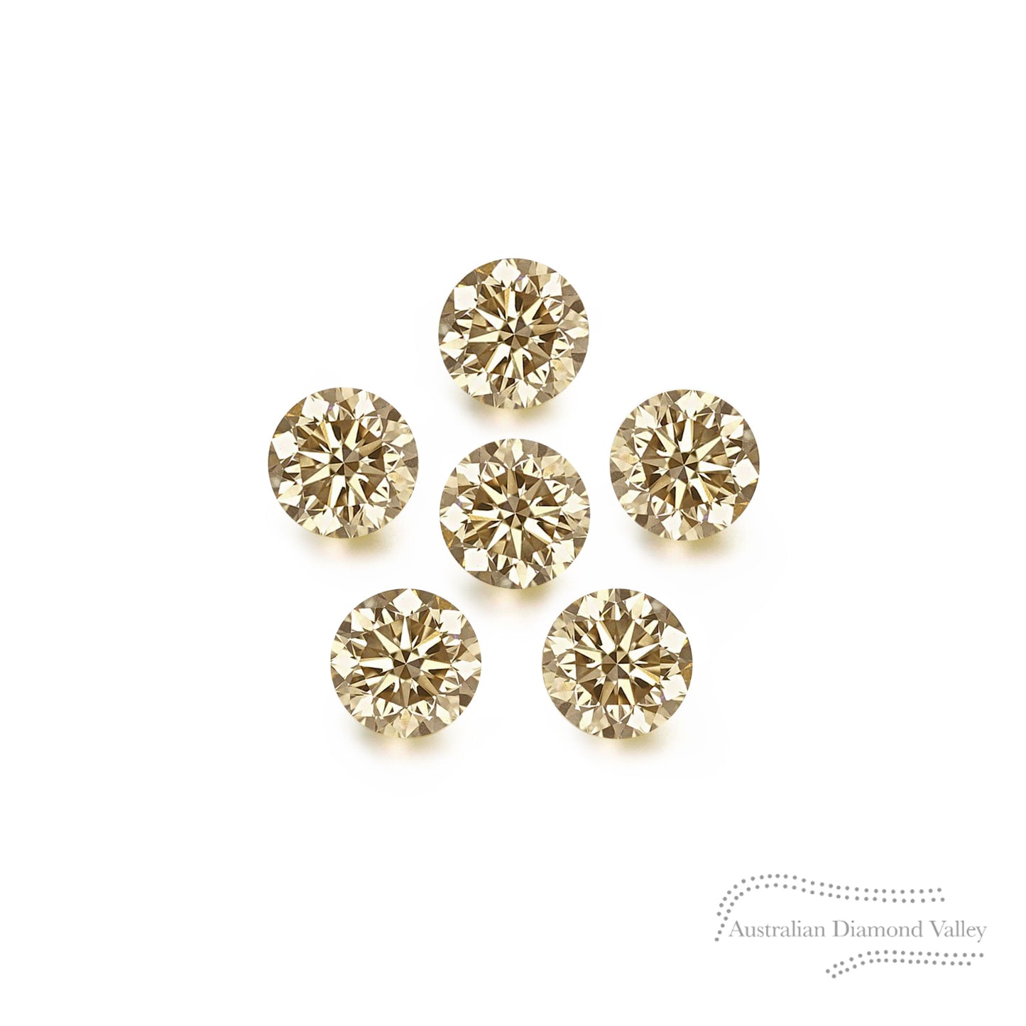 Diamond Valley Daisy 0.06ct Authentic Australian Champagne Argyle Origin Diamond - C3