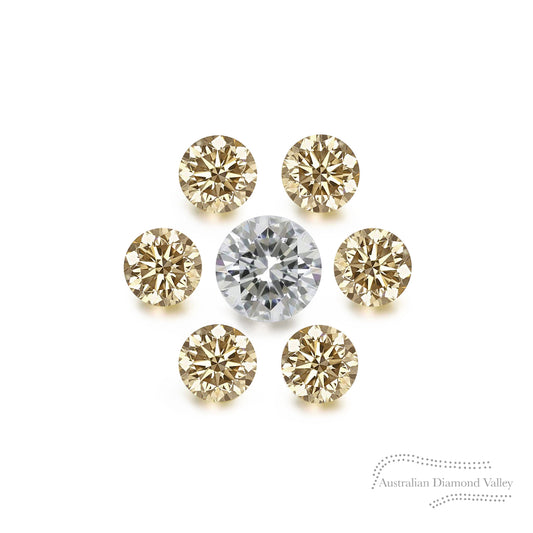 Diamond Valley Daisy 0.10ct Authentic Australian Champagne Argyle Origin Diamond - C3