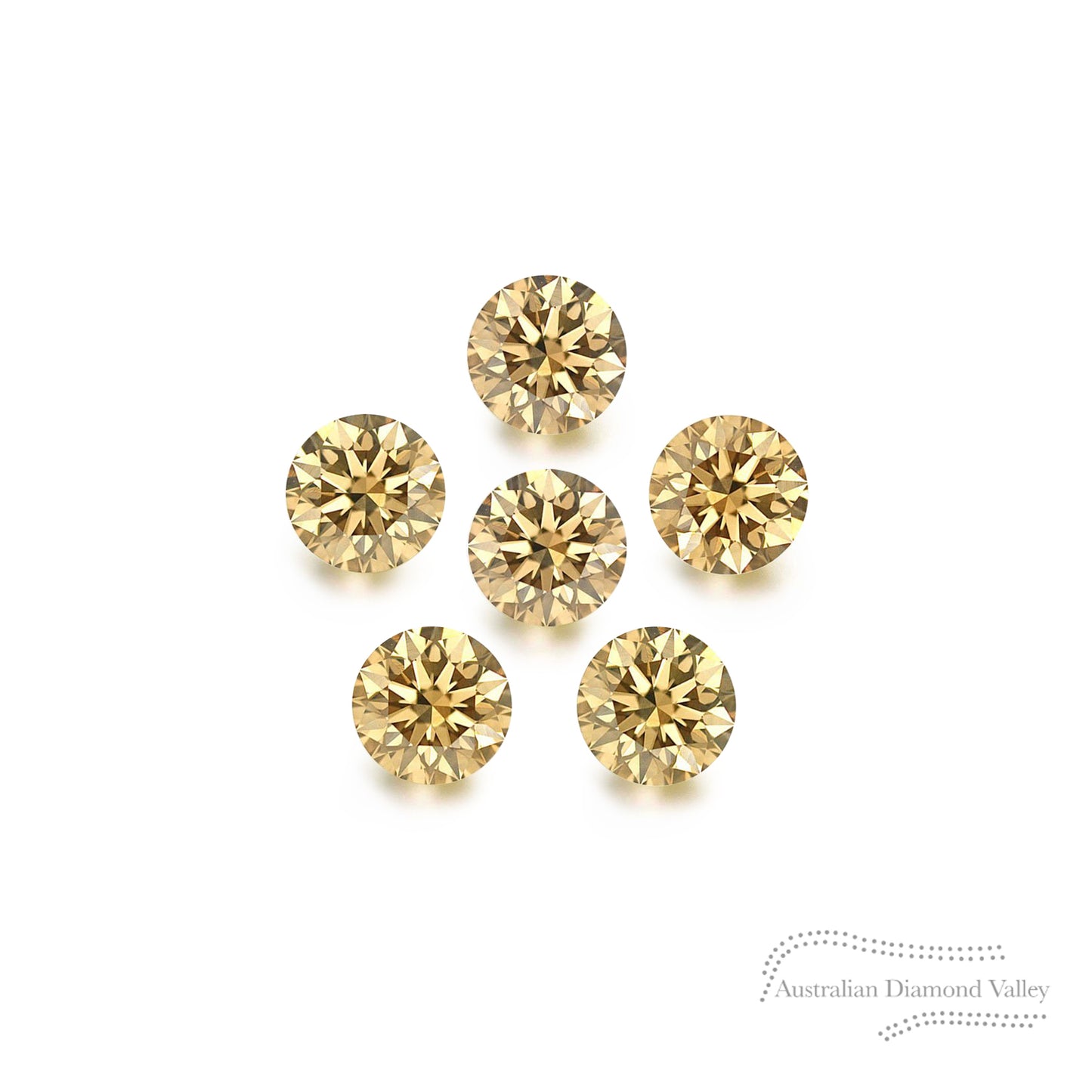 Diamond Valley Daisy 0.06ct Authentic Australian Champagne Argyle Origin Diamond - C5