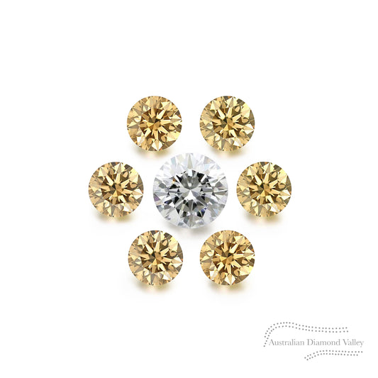 Diamond Valley Daisy 0.10ct Authentic Australian Champagne Argyle Origin Diamond - C5
