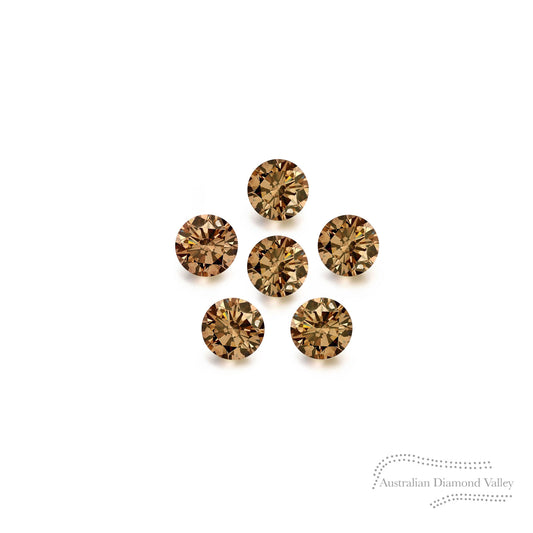 Diamond Valley Baby Daisy 0.03ct Authentic Australian Cognac Argyle Diamond - C7