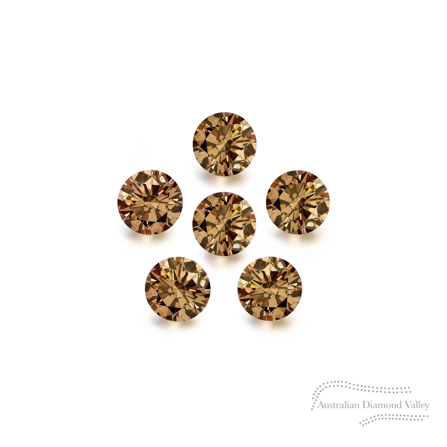 Diamond Valley Daisy 0.06ct Authentic Australian Cognac Argyle Origin Diamond - C7