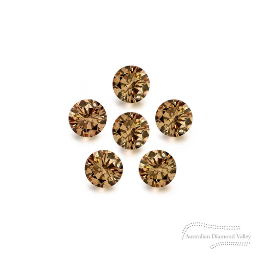 Diamond Valley Daisy 0.06ct Authentic Australian Cognac Argyle Origin Diamond - C7