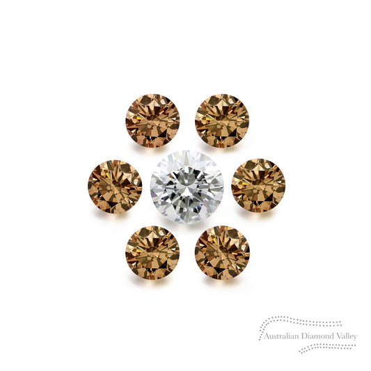 Diamond Valley Daisy 0.10ct Authentic Australian Cognac Argyle Origin Diamond - C7