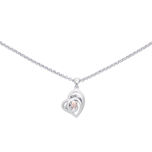 Hartley Pink Diamond Silver Necklace