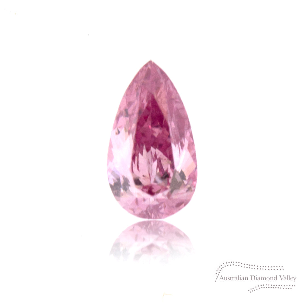 0.11ct Authentic Australian Pink Pear Cut Diamond of Argyle Origin - 4PP