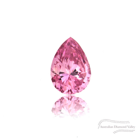0.10ct Authentic Australian Pink Pear Cut Diamond of Argyle Origin - 4PP