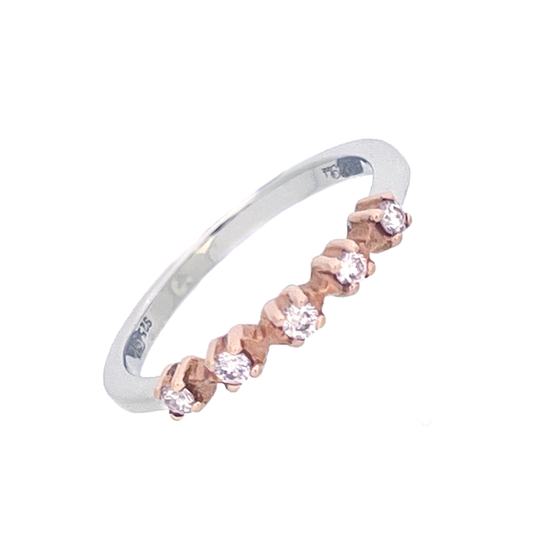 Starline Pink Diamond Silver Ring