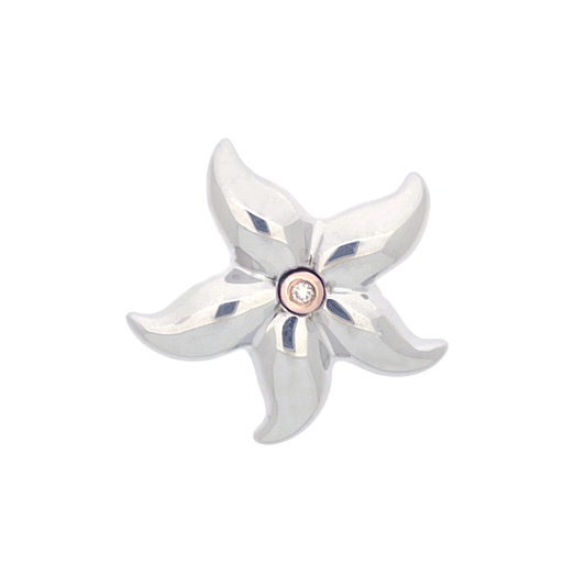 Spring Star Pink Diamond Silver Ring